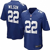 Nike Men & Women & Youth Giants #22 Wilson Blue Team Color Game Jersey,baseball caps,new era cap wholesale,wholesale hats